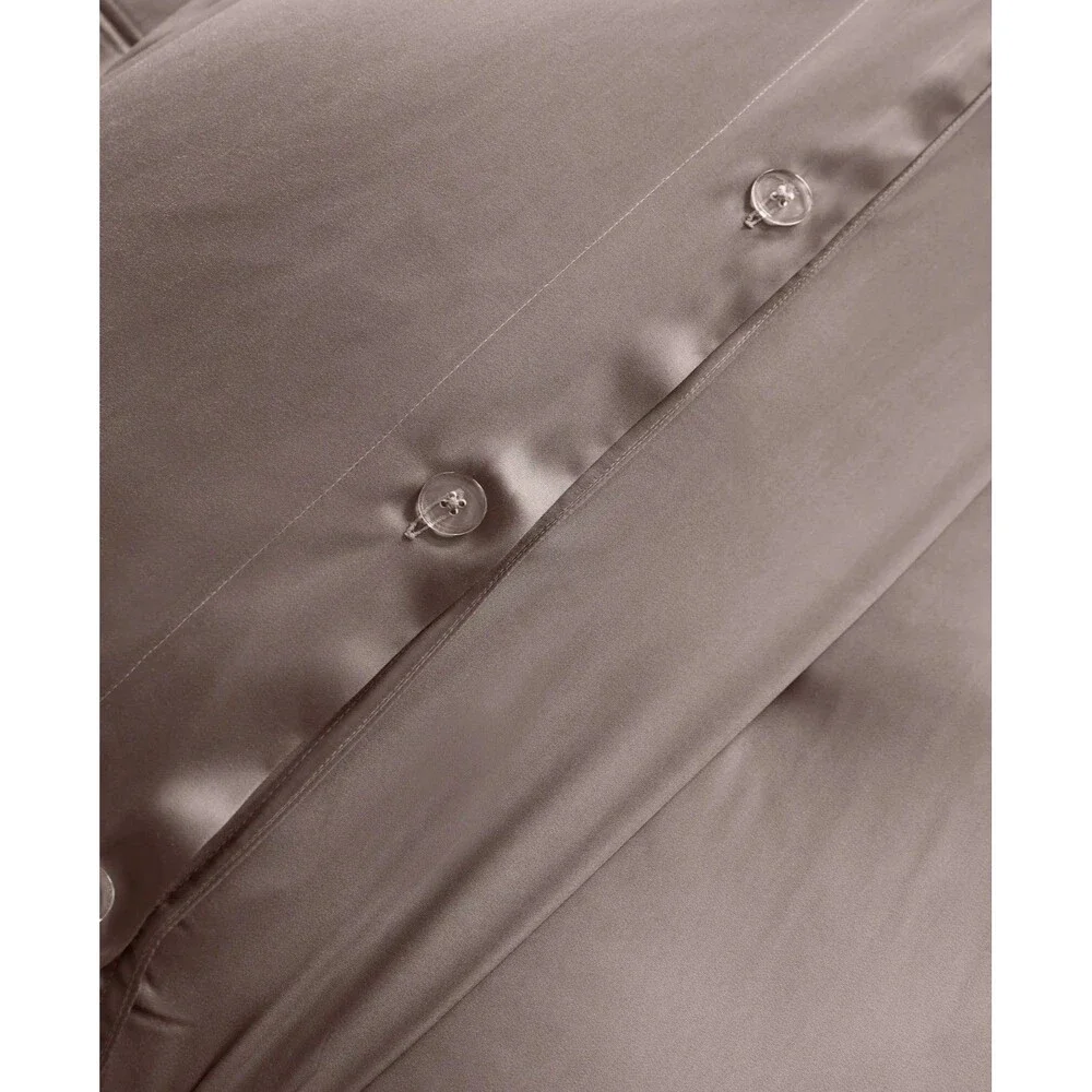 NEW QUINCE BAMBOO DUVET COVER SET KING CAL KING STONE 100% ORGANIC Hard To Find